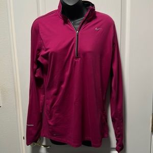 Nike dri fit magnet zip up top size large